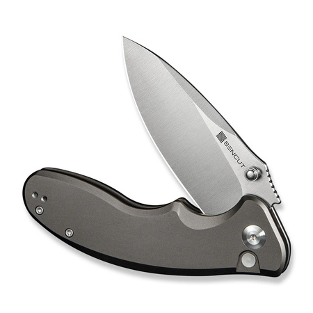 Sencut Cybrix Gray Aluminum, Satin 9Cr18MoV Folding Knife (S23098A-2)