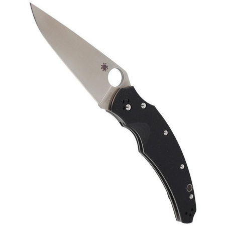 Spyderco Opus Black G-10 Plain Folding Knife - C218GP