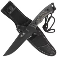Muela Typhoon-15N Black Micarta Knife, Black X50CrMoV15
