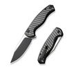Civivi Stormhowl Black Aluminum, Black Stonewashed/Satin Nitro-V Folding Knife (C23040B-1)