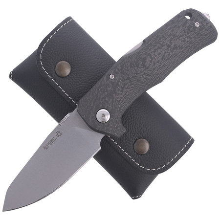 LionSteel TM1 Carbon Fiber Black / Satin Blade Folding Knife (TM1 CS)