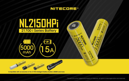 Nitecore 21700 5000mAh Battery NL2150HPI