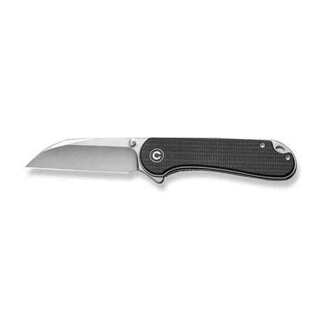 Civivi Elementum Wharncliffe Black Canvas Micarta Folding Knife, Satin Nitro-V (C18062AF-3)