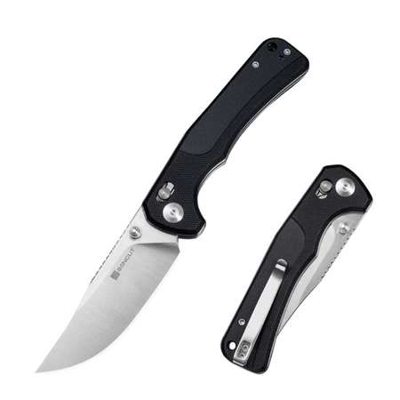 Sencut Slybolt Black G10, Satin 9Cr18MoV Folding Knife (S25001-1)