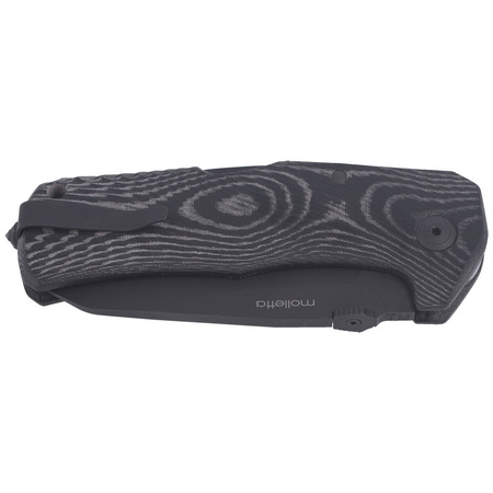 LionSteel TM1 Micarta Black / Black Blade Folding Knife (TM1 MB)