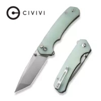 Civivi Brazen Button Lock Natural G10, Stonewashed 14C28N Folding Knife (C19059C-3)