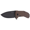 LionSteel KUR G10 Brown / Black Blade Folding Knife (KUR BBR)