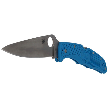 Spyderco Endura 4 FRN Blue Flat Ground Plain Folding Knife (C10FPBL)