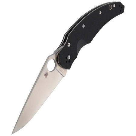 Spyderco Opus Black G-10 Plain Folding Knife - C218GP