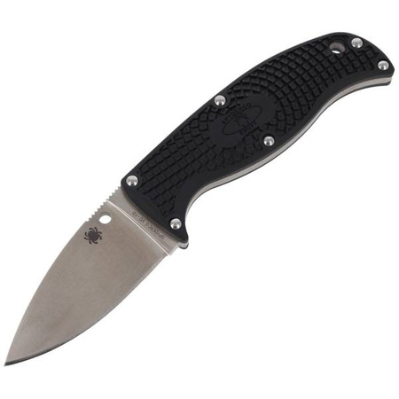 Spyderco Enuff FRN Black Leaf Plain Knife - FB31PBK