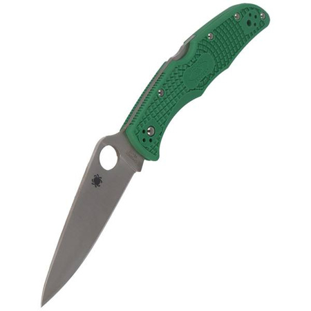 Spyderco Endura 4 FRN Green Flat Ground Plain Folding Knife (C10FPGR)