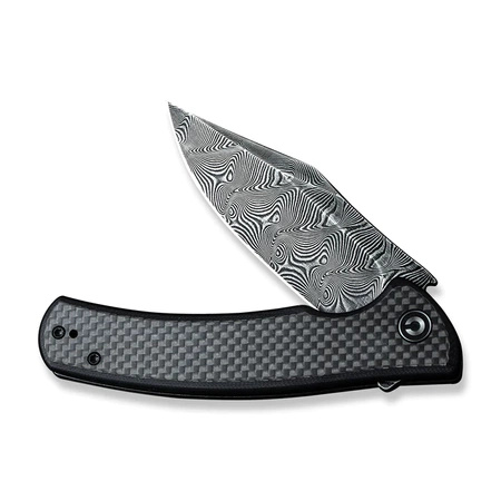 Civivi Sinisys Black G10 knife, Black Hand Rubbed Damascus (C20039-DS1)