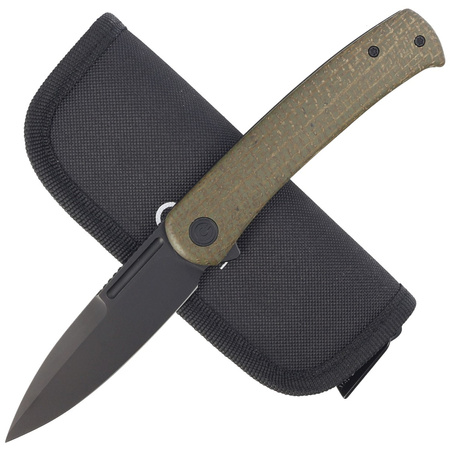 Civivi Cetos Green Micarta Coarse / Stainless, Black Stonewashed 14C28N (C21025B-3) knife