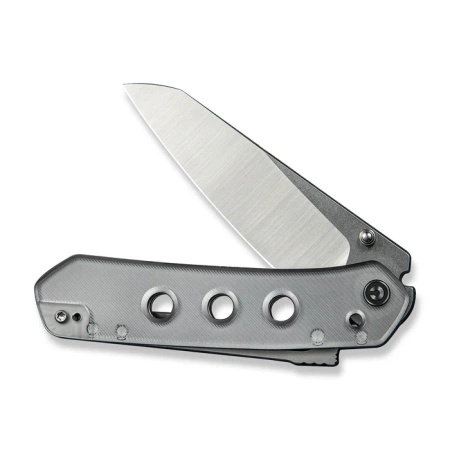 Civivi Vision FG Folding Knife Clear Lexan, Satin / Stonewashed Nitro-V by Snecx Tan (C23036-7)