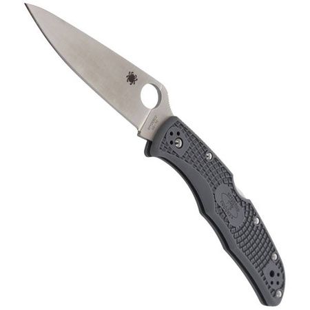 Spyderco Endura 4 FRN Gray Flat Ground Plain Folding Knife (C10FPGY)