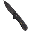 CIVIVI Elementum Flipper Knife Shredded Carbon Fiber / Golden Shred, Black Damascus (C907C-DS1)