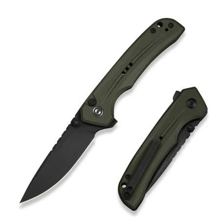 Civivi Tarask OD Green G10 Folding Knife, Black Stonewashed Nitro-V (C25023C-2)