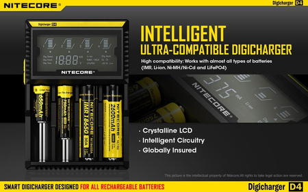 Battery charger - Nitecore Digicharger D4