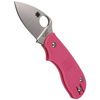 Spyderco Squeak Lightweight Pink Plain Folding Knife (C154PPN)