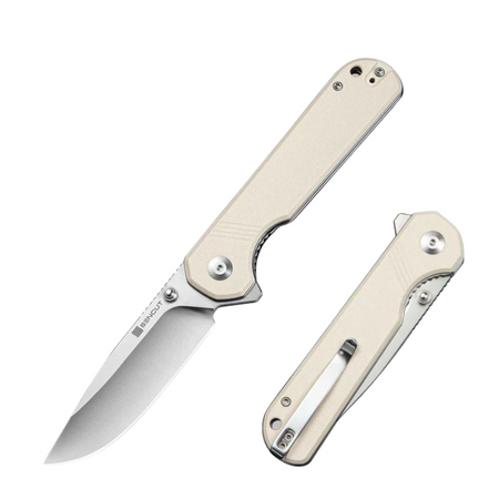 Sencut Aetheris Ivory G10 Folding Knife, Satin 9Cr18MoV (S24095-1)