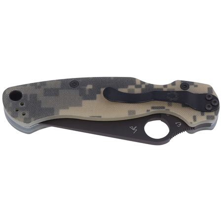 Spyderco Para Military 2 G-10 Camo Folding Knife, Black Blade - C81GPCMOBK2