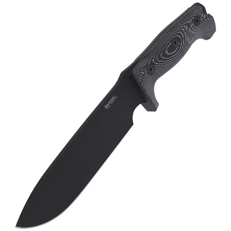 LionSteel Black Micarta Knife, Black Blade (M7 MB)