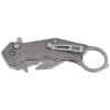 Civivi Amaroq Gray Aluminum, Satin Nitro-V Folding Karambit Knife by Tony Sentmanat (C24018-1)