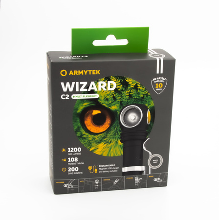 Armytek Wizard C2 Magnet USB multitasking flashlight - white