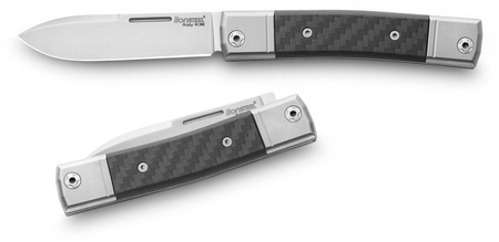 LionSteel bestMAN Carbon Fiber Folding Knife, Drop Blade (BM2 CF)