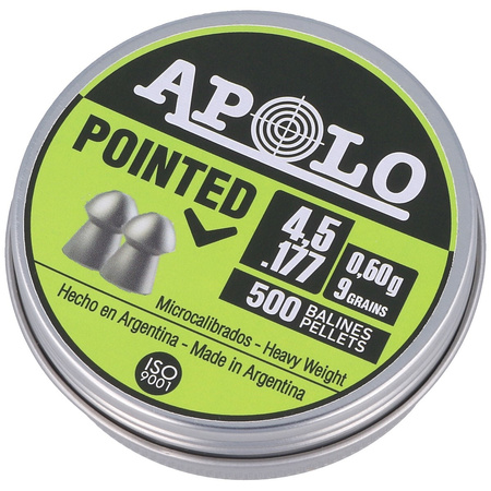Apolo Pointed 4.5 mm shot, 500 rounds. 0.60g/9.0gr (19101)