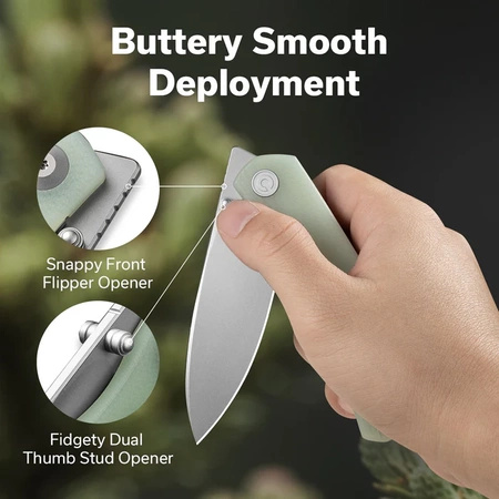 Civivi Sokoke Natural G10 Folding Knife, Silver Bead Blasted 14C28N by Ray Laconico (C22007-5)