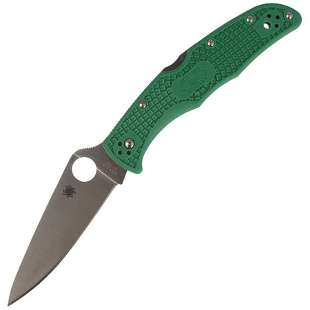 Spyderco Endura 4 FRN Green Flat Ground Plain Folding Knife (C10FPGR)