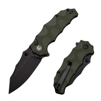 Civivi Natterjack OD Green G10 Folding Knife, Black Stonewashed 14C28N (C24028-1)