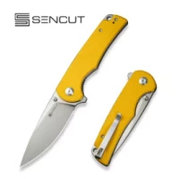 Sencut Praktisk Folding Knife Yellow G10, Satin 9Cr18MoV (S24019-2)