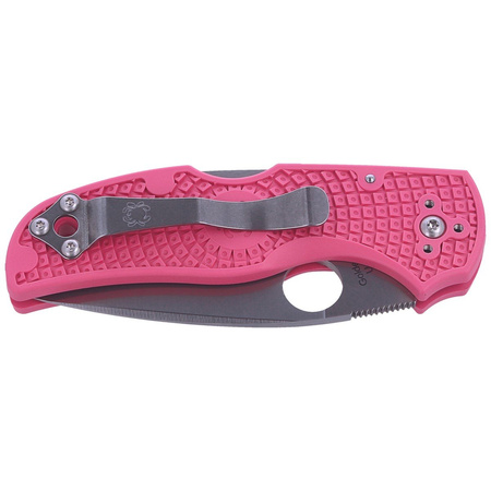 Spyderco Native 5 FRN Pink Plain Folding Knife (C41PPN5)