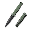 Civivi RS71 Green Canvas Micarta Folding Knife, Black Stonewashed Nitro-V by Robert Saniscalchi (C23025-3)