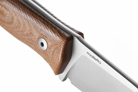 LionSteel Bushcraft Natural Canvas Micarta Knife (M4 CVN)