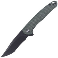 CIVIVI Mini Sandbar Green Micarta, Black Stonewashed by Eric Ochs (C20011-3) knife