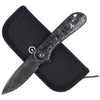 CIVIVI Elementum Flipper Knife Shredded Carbon Fiber / Silvery Shred, Black Damascus (C907C-DS2)