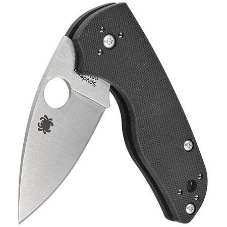 Spyderco Lil' Native Slipit Black G10, Satin Plain CPM S30V Folding Knife by Eric Glesser (C230NLGP)