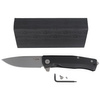 LionSteel Myto Black Aluminum Folding Knife, Stonewashed (MT01A BS)