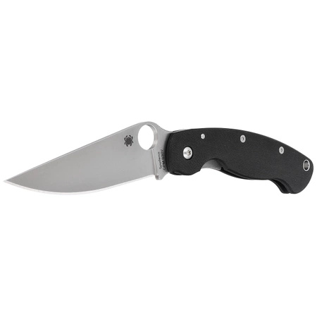 Spyderco Military Model G-10 Black Plain Folding Knife (C36GPE)