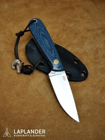 Brisa Necker 70 F knife - Blue Jeans Micarta - Kydex scabbard