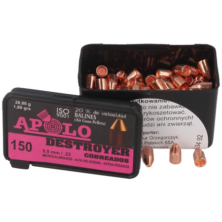 Apolo - Destroyer Copper 5.5 mm shot, 150 rounds. 1.80g/28.0gr (19970)