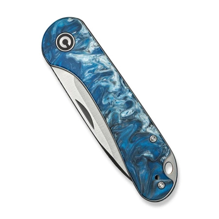 Civivi Elementum SJ Blue/Black/White Resin Folding Knife, Satin 14C28N (C18062AJ-4)