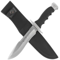 Muela Gray/Black Zamak/ABS knife, Satin Nitro-42 (85-162)