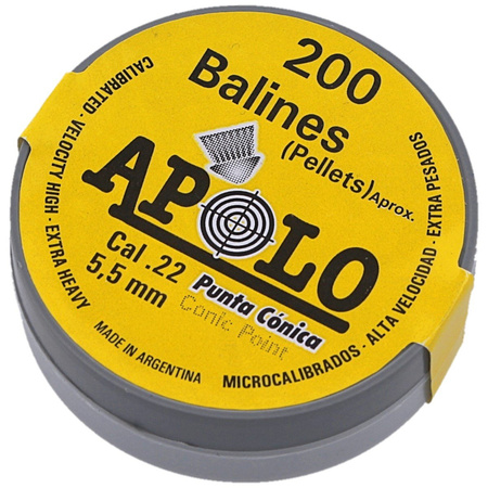 Apolo - Conic 5.5 mm shotgun shell, 200 rounds. 0.84g/13.0gr (11005)