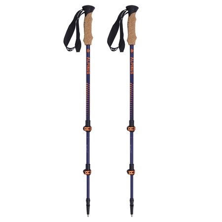 Alpinus - Monte Rosa trekking poles - navy blue and gold