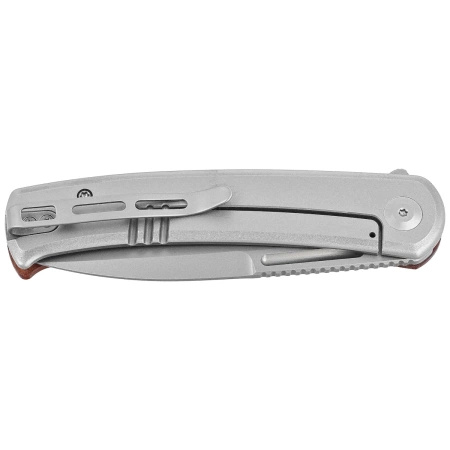 Civivi Cetos Cuibourtia Wood / Stainless Steel, Silver Bead Blasted 14C28N Folding Knife (C21025B-4)