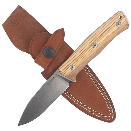 LionSteel Bushcraft Olive Wood / Satin Blade knife (B35 UL)